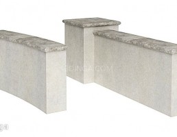 نمای سنگی دیوار حیاط