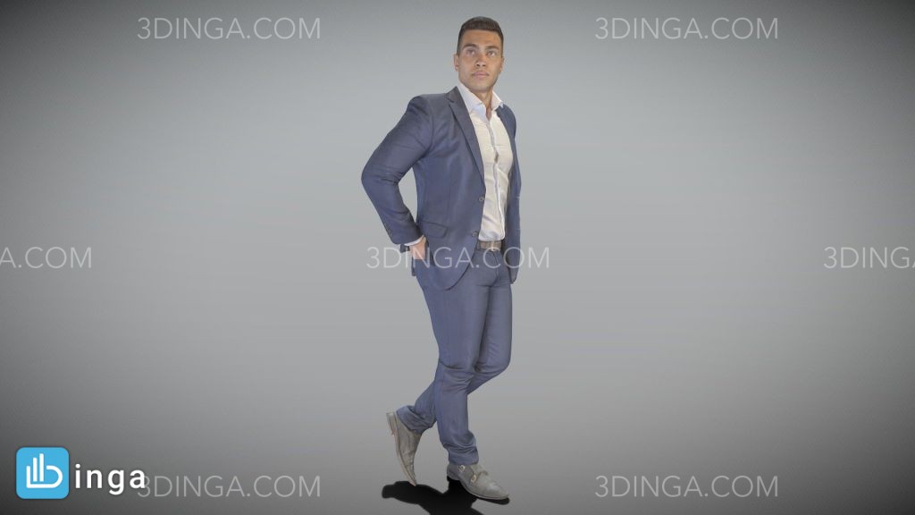کاراکتر مرد جوان ایستاده