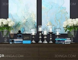میز کنسول + ست تزئینی