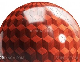 تکسچر پارکت چوبی مکعبی قرمز