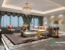 صحنه داخلی سالن نشیمن+ ناهارخوری کلاسیک