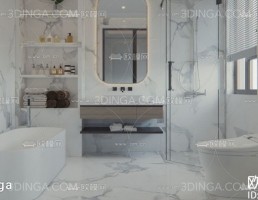 صحنه داخلی حمام سبک مدرن