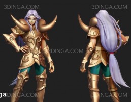 کاراکتر کارتونی دختر (Saint Seiya) برای چاپ سه بعدی