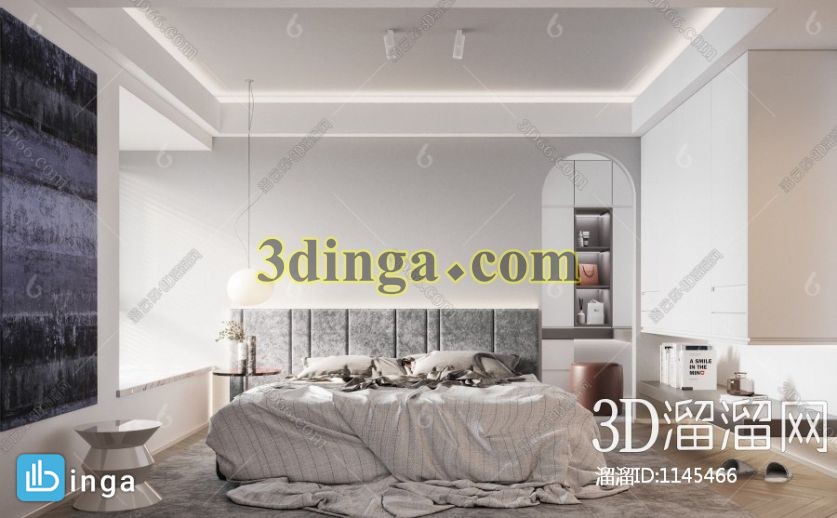 صحنه داخلی اتاق خواب مدرن