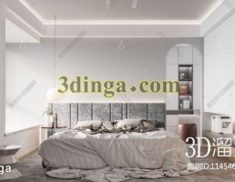 صحنه داخلی اتاق خواب مدرن