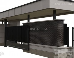 نرده با دروازه‌‎ی ورودی