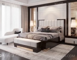صحنه داخلی اتاق خواب سبک مدرن