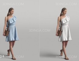 کاراکتر زن در حال راه رفتن
