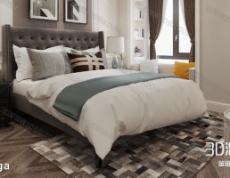 صحنه داخلی اتاق خواب مدرن