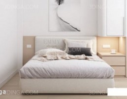 صحنه داخلی اتاق خواب سبک مدرن