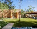 صحنه بیرونی خانه ویلایی استخردار