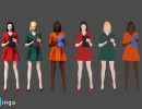 مجموعه کاراکترهای مختلف زن و مرد-low poly