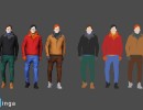 مجموعه کاراکترهای مختلف زن و مرد-low poly