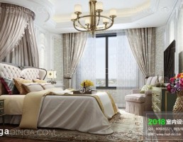 صحنه داخلی اتاق خواب کلاسیک