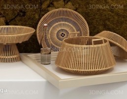 سبد حصیری میوه