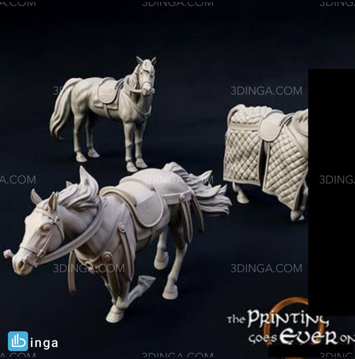 مجسمه اسب ها برای چاپ سه بعدی