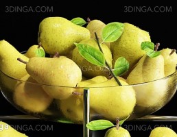 کاسه شیشه ای گلابی