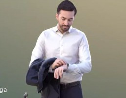 کاراکتر مرد درحال سفر کردن