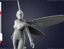 کاراکتر تخیلی دختر بالدار برای چاپ سه بعدی