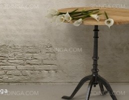 میز گرد چوبی