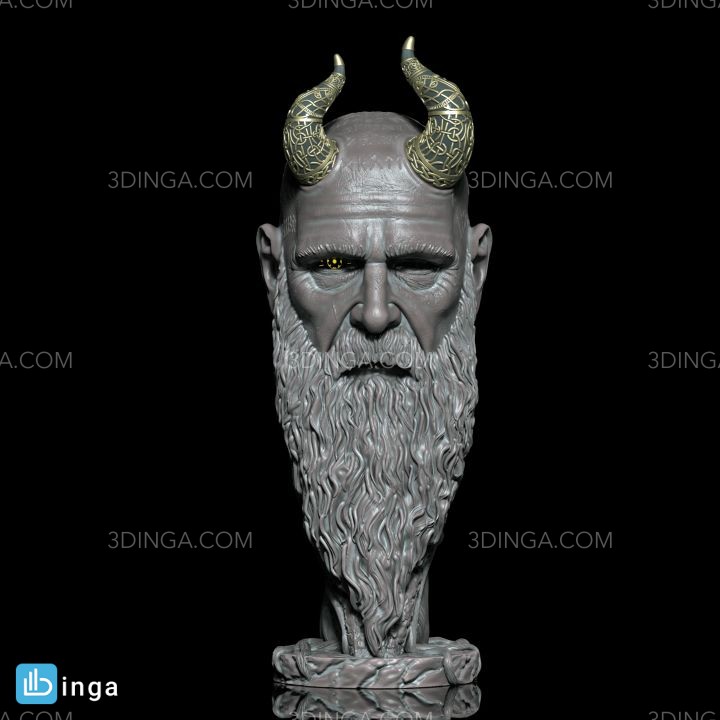 مجسمه سر مرد برای چاپ سه بعدی
