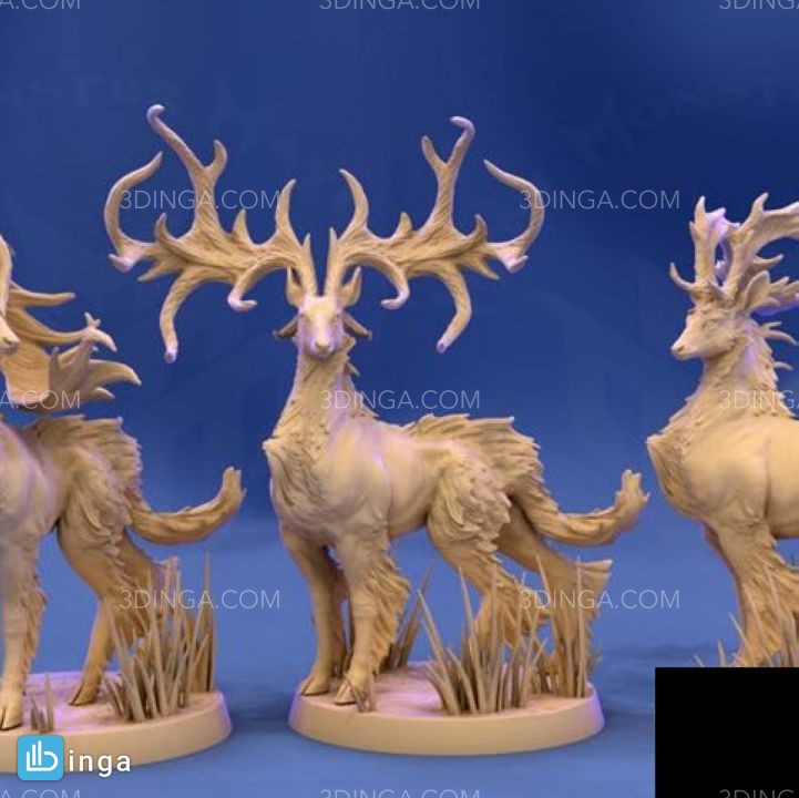مجسمه سه بز کوهی برای چاپ سه بعدی