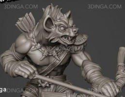 مجموعه کاراکتر حیوانات جنگجو برای چاپ سه بعدی