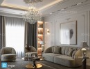 صحنه داخلی اتاق نشیمن برای اسکچاپ