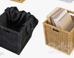 سبد حصیری + کتاب