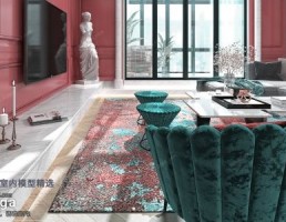 صحنه داخلی سالن نشیمن اروپایی