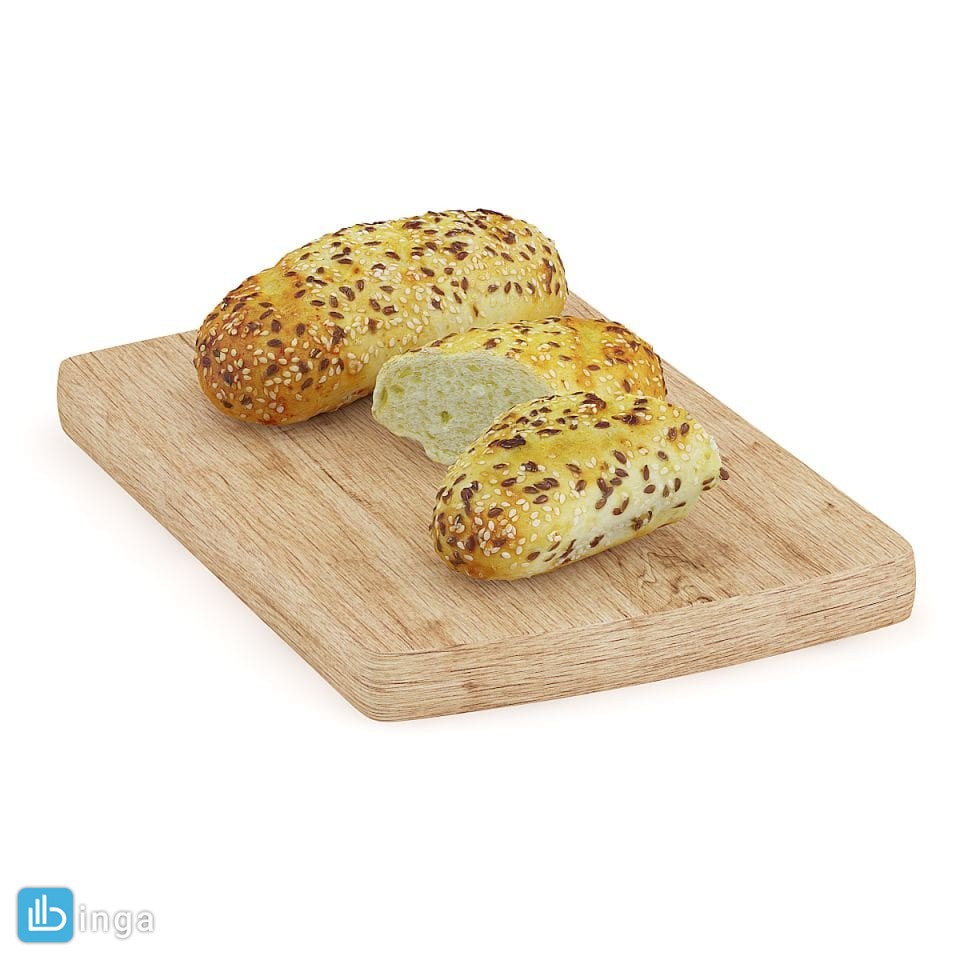 تخته برش + نان ساندویچ