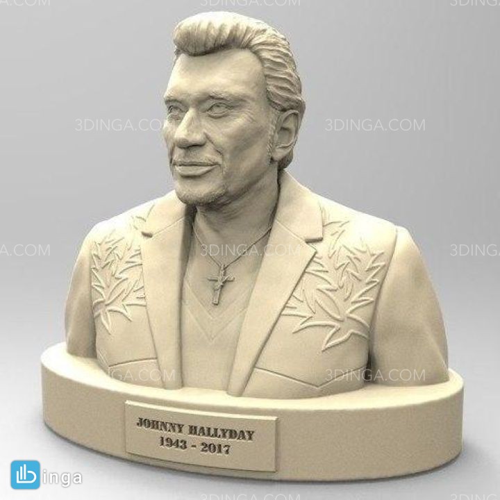 مجسمه نیم تنه مرد برای چاپ سه بعدی