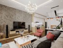 صحنه داخلی اتاق نشیمن + آشپزخانه برای اسکچاپ