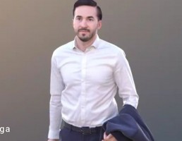 کاراکتر مرد درحال سفر کردن