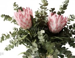 گل در گلدان شیشه ای