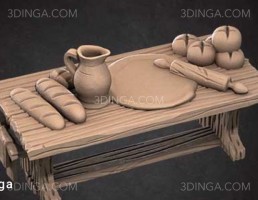 مجموعه وسایل نانوایی برای چاپ سه بعدی