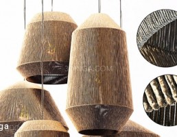 چراغ های آویز چوبی
