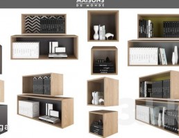 باکس چوبی + کتاب + وسایل تزیینی