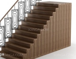 نرده کنار پله کلاسیک