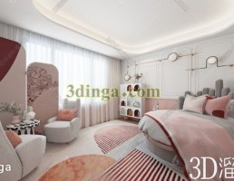 صحنه داخلی اتاق خواب کودک مدرن