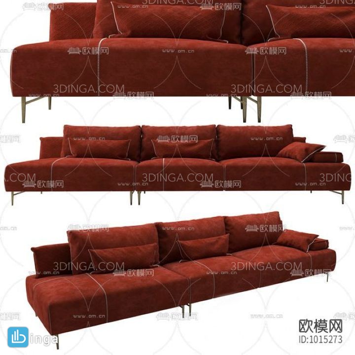 مبل سه نفره پارچه ای مدرن
