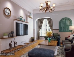 اتاق نشیمن مدیترانه ای