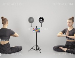 کاراکتر زنی در حال تمرین یوگا