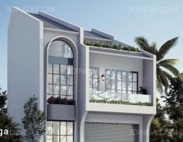 نمای بیرونی خانه ویلایی برای اسکچاپ