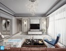 صحنه داخلی اتاق نشیمن سبک مدرن