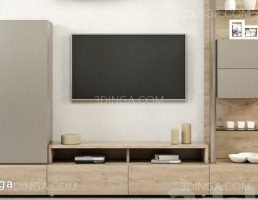 ست میز تلویزیون + باکس چوبی