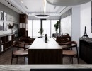 صحنه داخلی اتاق نشیمن + آشپزخانه برای اسکچاپ