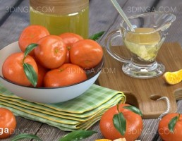ظرف نارنگی + وسایل آشپزخانه