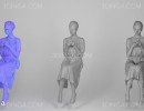 کاراکتر زن جذاب نشسته