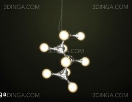 مدل سه بعدی لوستر مدرن
